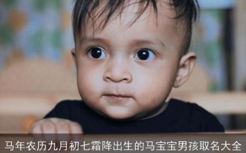 马年农历九月初七霜降出生的马宝宝男孩取名大全