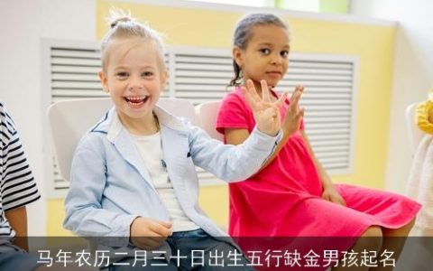 马年农历二月三十日出生五行缺金男孩起名