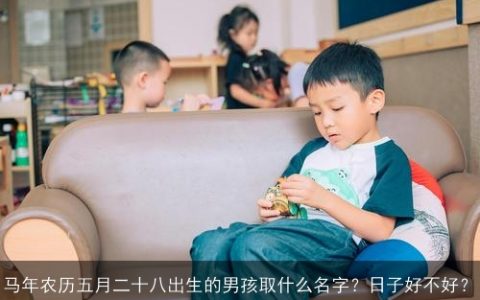 马年农历五月二十八出生的男孩取什么名字？日子好不好？