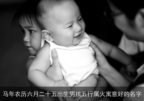 马年农历六月二十五出生男孩五行属火寓意好的名字
