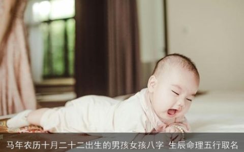 马年农历十月二十二出生的男孩女孩八字 生辰命理五行取名