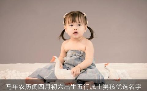 马年农历闰四月初六出生五行属土男孩优选名字