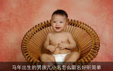 马年出生的男孩儿小名怎么取名好听简单