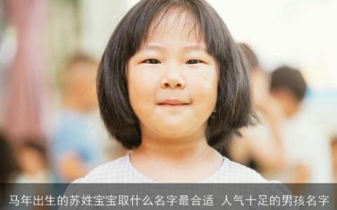 马年出生的苏姓宝宝取什么名字最合适 人气十足的男孩名字