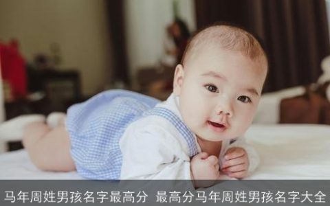 马年周姓男孩名字最高分 最高分马年周姓男孩名字大全
