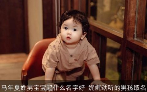 马年夏姓男宝宝起什么名字好 娓娓动听的男孩取名