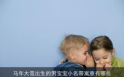 马年大雪出生的男宝宝小名带寓意有哪些