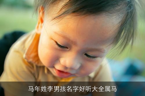 马年姓李男孩名字好听大全属马