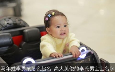 马年姓李男孩怎么起名 高大英俊的李氏男宝宝名字