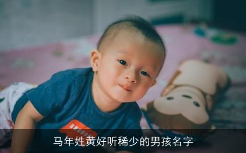 马年姓黄好听稀少的男孩名字