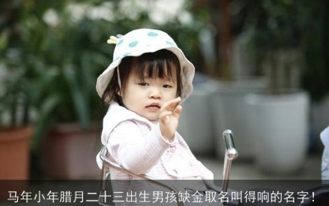 马年小年腊月二十三出生男孩缺金取名叫得响的名字！