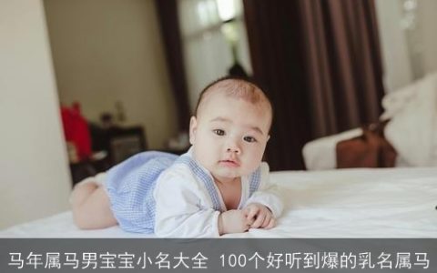 马年属马男宝宝小名大全 100个好听到爆的乳名属马