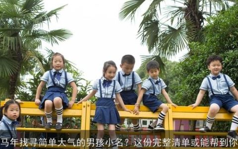 马年找寻简单大气的男孩小名？这份完整清单或能帮到你