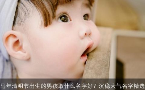 马年清明节出生的男孩取什么名字好？沉稳大气名字精选