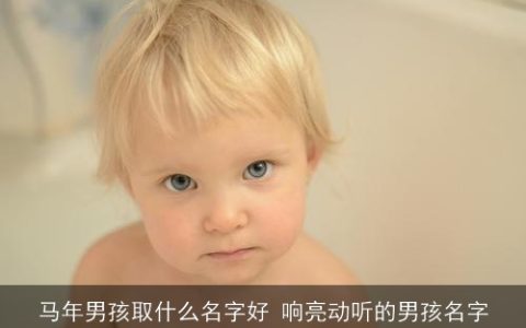 马年男孩取什么名字好 响亮动听的男孩名字