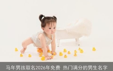 马年男孩取名2026年免费 热门满分的男生名字