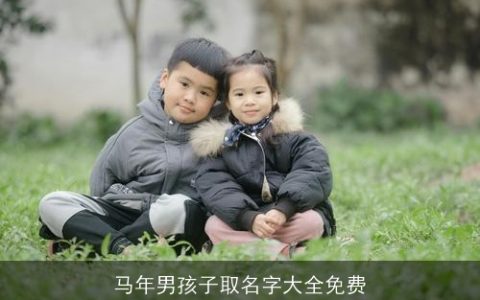 马年男孩子取名字大全免费