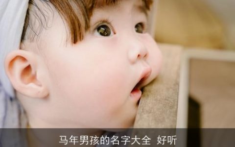 马年男孩的名字大全 好听