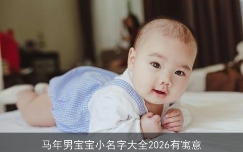 马年男宝宝小名字大全2026有寓意