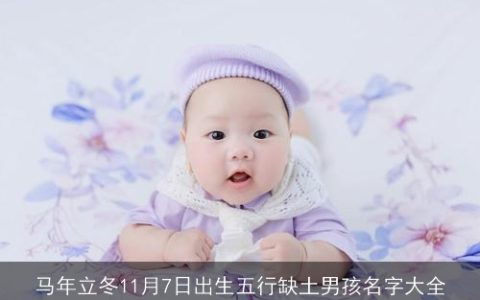 马年立冬11月7日出生五行缺土男孩名字大全