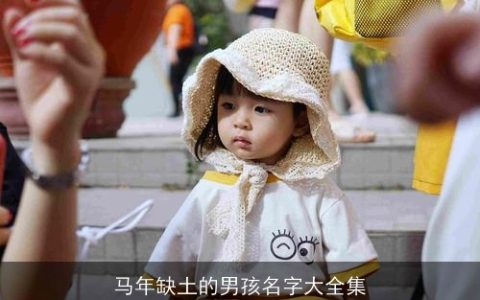 马年缺土的男孩名字大全集