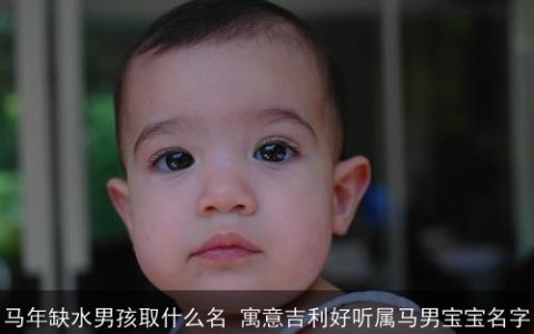 马年缺水男孩取什么名 寓意吉利好听属马男宝宝名字