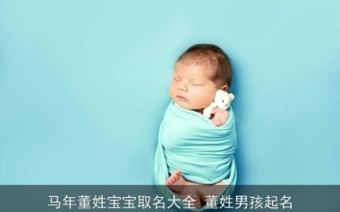 马年董姓宝宝取名大全 董姓男孩起名