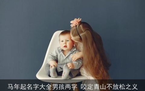 马年起名字大全男孩两字 咬定青山不放松之义