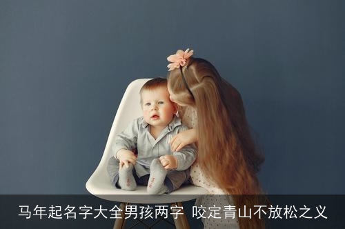 马年起名字大全男孩两字 咬定青山不放松之义
