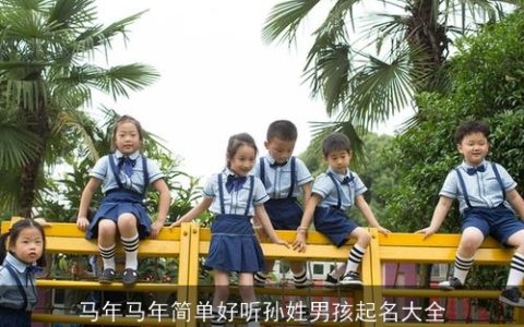 马年马年简单好听孙姓男孩起名大全