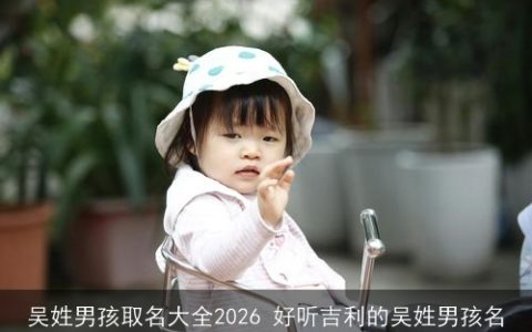 吴姓男孩取名大全2026 好听吉利的吴姓男孩名