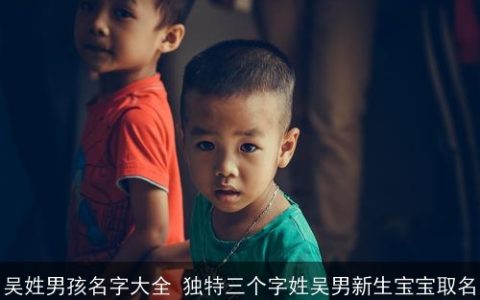 吴姓男孩名字大全 独特三个字姓吴男新生宝宝取名
