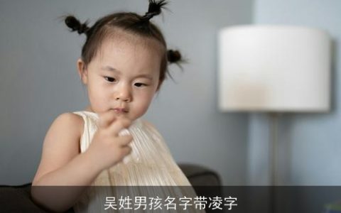 吴姓男孩名字带凌字