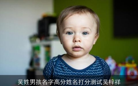 吴姓男孩名字高分姓名打分测试吴梓祥