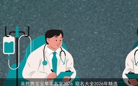吴姓男宝宝单字名字2026 取名大全2026年精选
