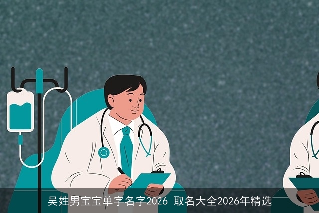 吴姓男宝宝单字名字2026 取名大全2026年精选