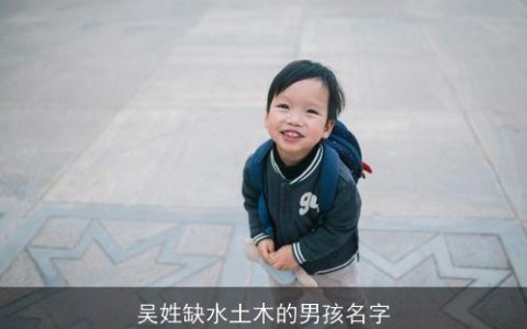 吴姓缺水土木的男孩名字