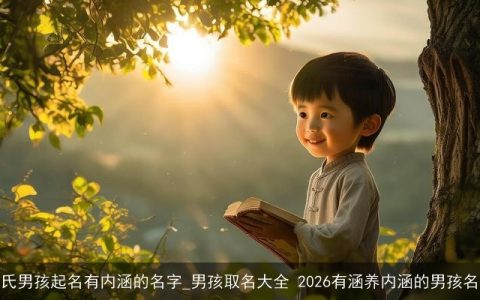 吴氏男孩起名有内涵的名字_男孩取名大全 2026有涵养内涵的男孩名字