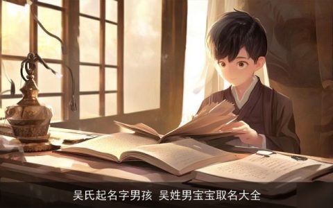 吴氏起名字男孩 吴姓男宝宝取名大全