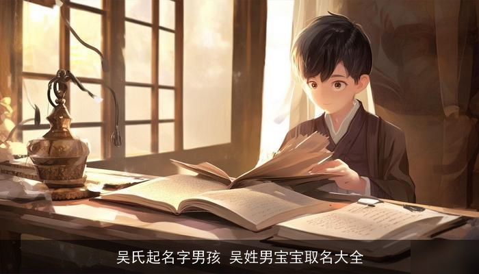 吴氏起名字男孩 吴姓男宝宝取名大全