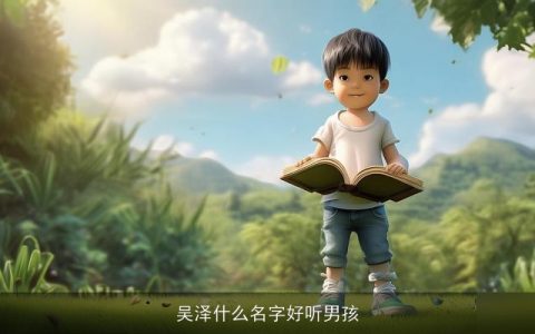 吴泽什么名字好听男孩