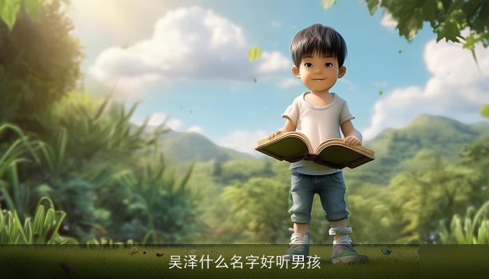 吴泽什么名字好听男孩