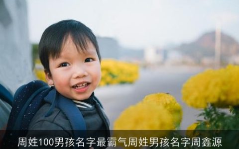 周姓100男孩名字最霸气周姓男孩名字周鑫源