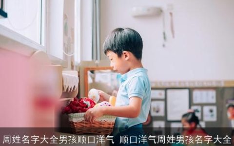 周姓名字大全男孩顺口洋气 顺口洋气周姓男孩名字大全