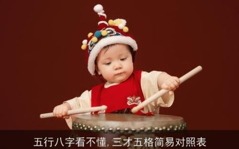 五行八字看不懂,三才五格简易对照表