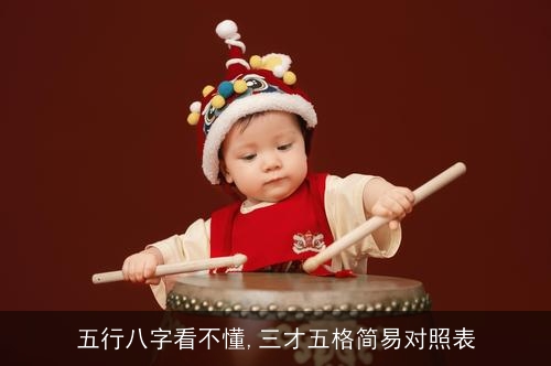 五行八字看不懂,三才五格简易对照表