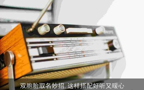 双胞胎取名妙招,这样搭配好听又暖心