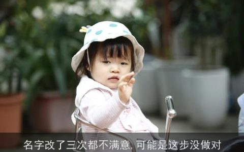名字改了三次都不满意,可能是这步没做对
