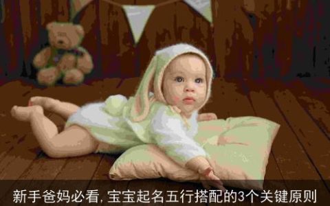 新手爸妈必看,宝宝起名五行搭配的3个关键原则