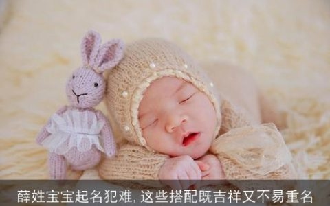 薛姓宝宝起名犯难,这些搭配既吉祥又不易重名